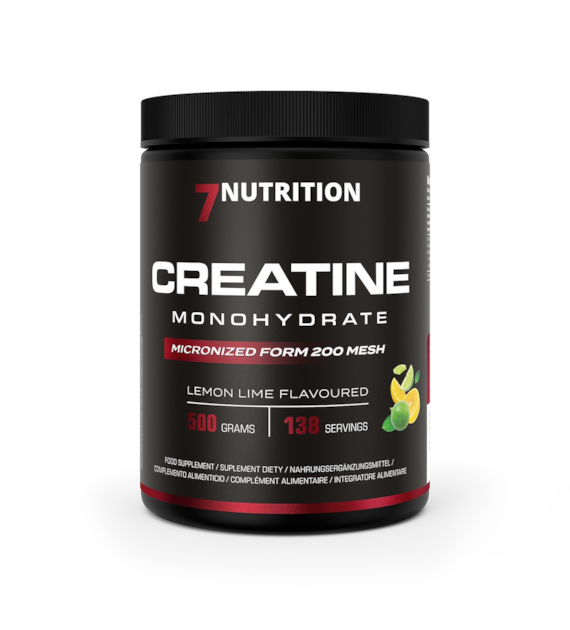 7NUTRITION Creatine Monohydrate Lemon Lime - Monohydrat Kreatyny - smak cytryna-limonka (500 g)