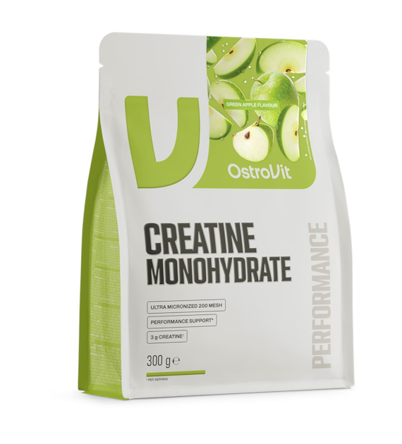 OSTROVIT Monohydrat Kreatyny - smak zielonego jabłka (300 g)