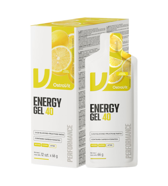 OSTROVIT Energy Gel 40 - cytryna (12 x 66 g)
