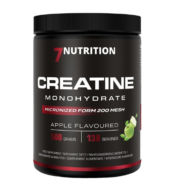7NUTRITION Creatine Monohydrate Green apple - Monohydrat Kreatyny - smak zielone jabłko (500 g)