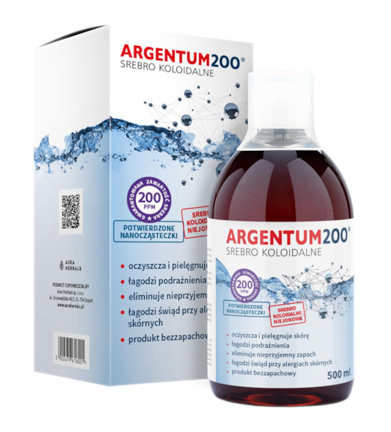 AURA HERBALS Tonik Argentum200 (200 ppm) Srebro Koloidalne (500 ml)