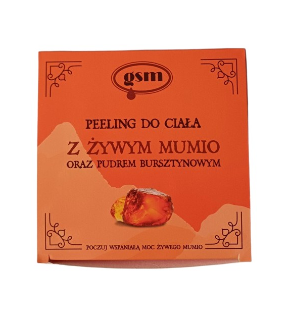 GSM MUMIO Peeling do ciała z żywym Mumio i pyłem bursztynowym (200 ml)