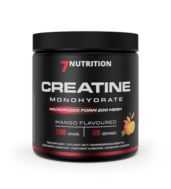 7NUTRITION Creatine Monohydrate Mango - Monohydrat Kreatyny - smak mango (300 g)