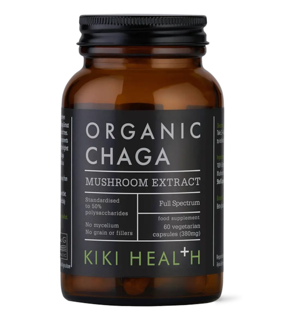 KIKI HEALTH Organic Chaga Mushroom Extract - Ekstrakt z grzyba Chaga (60 kaps.)