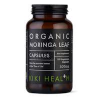 KIKI HEALTH Organic Moringa Leaf - sproszkowane liście Moringi (120 kaps.)