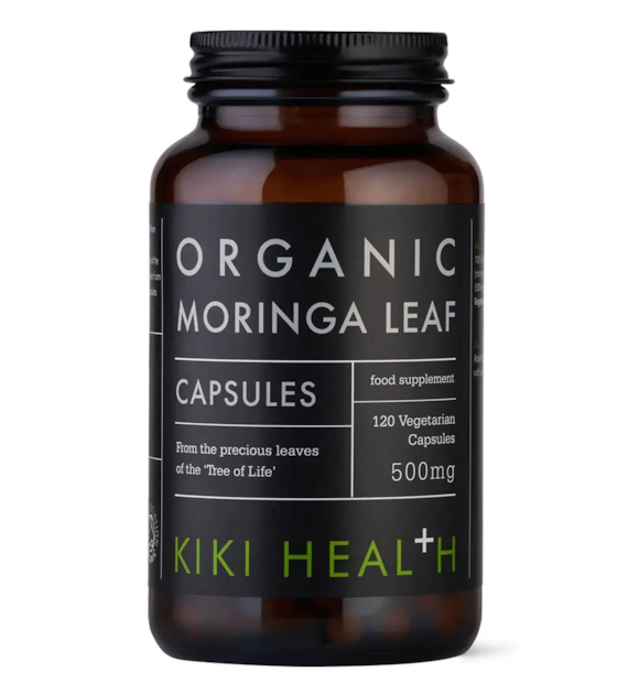 KIKI HEALTH Organic Moringa Leaf - sproszkowane liście Moringi (120 kaps.)