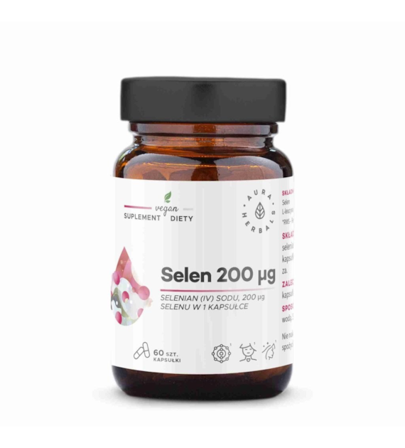 AURA HERBALS Selen 200 µg (60 kaps.)