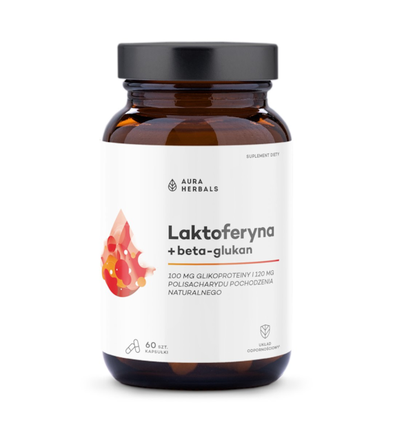 AURA HERBALS Laktoferyna + beta-glukan (60 kaps.)