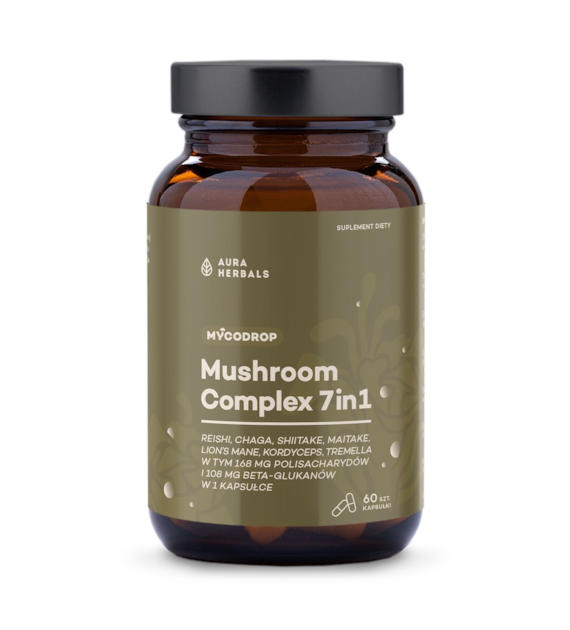 AURA HERBALS Mycodrop, Mushroom Complex 7 in 1 (60 caps)
