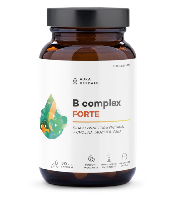 AURA HERBALS Witamina B Complex Forte (90 kaps.)