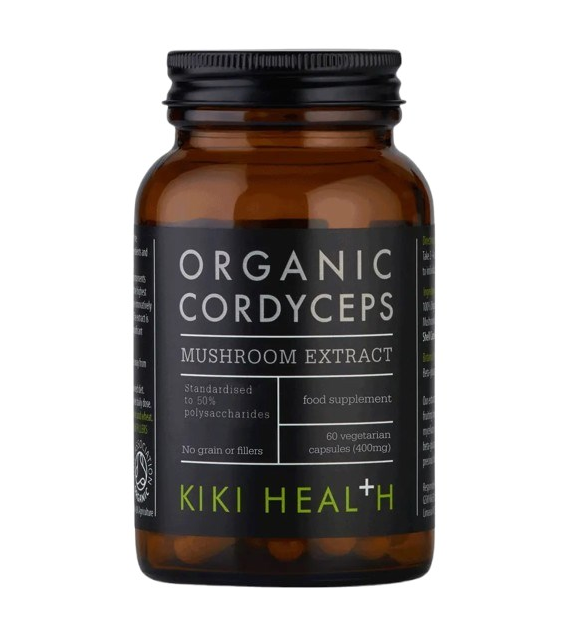 KIKI HEALTH Organic Cordyceps ekstrakt  400 mg - Ekstrakt z grzyba Cordyceps (60 kaps.)