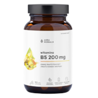 AURA HERBALS Witamina B5 200 mg, kwas pantotenowy (90 kaps.)