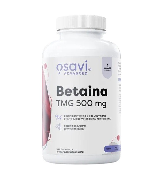 OSAVI Betaina, TMG 500 mg (180 kaps.)