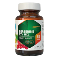 HEPATICA Berberine 97% HCL - Czysty ekstrakt - Berberyna 500 mg (60 kaps.)