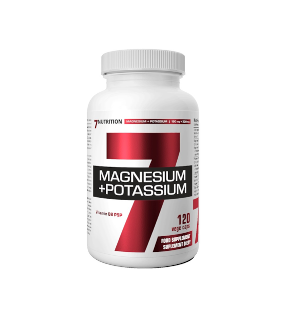 7NUTRITION Magnesium + Potasium B6 - Cytrynian Magnezu + Cytrynian Potasu + B6 (120 kaps.)