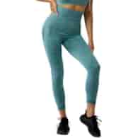 OSTROVIT Legginsy sportowe damskie - zielone, rozmiar XS (1 szt.)