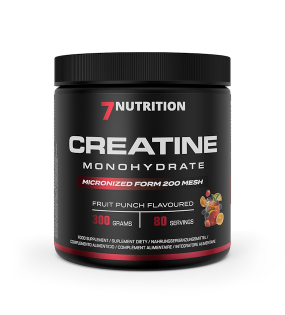 7NUTRITION Creatine Monohydrate Fruit Punch - Monohydrat Kreatyny - smak owocowy poncz (300 g)