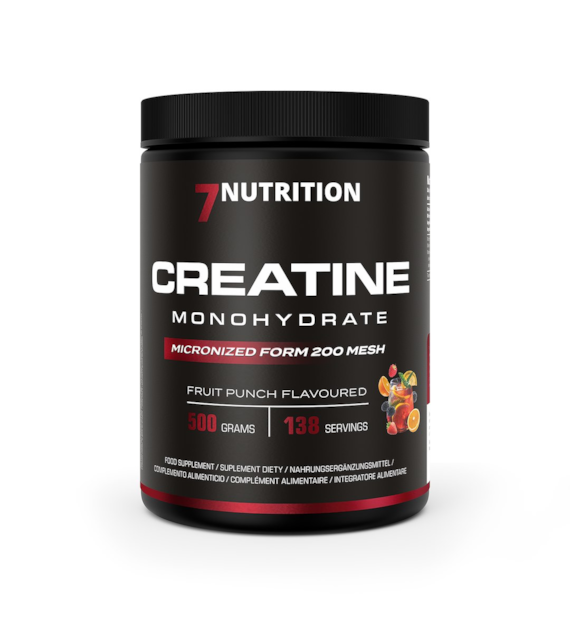 7NUTRITION Creatine Monohydrate Fruit Punch - Monohydrat Kreatyny - smak owocowy poncz (500 g)