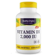 HEALTHY ORIGINS Vitamin D3 2000 IU - Witamina D (360 kaps.)