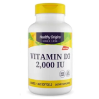 HEALTHY ORIGINS Vitamin D3 2000 IU - Witamina D (360 kaps.)