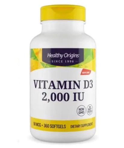 HEALTHY ORIGINS Vitamin D3 2000 IU (360 caps)