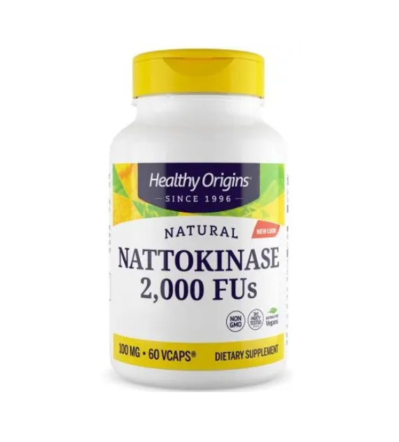 HEALTHY ORIGINS Natural Nattokinase 2000FUs - Nattokinaza 100 mg (60 kaps.)