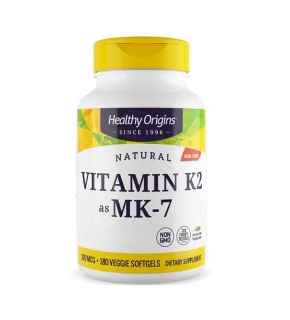 HEALTHY ORIGINS Vitamin K2 Mk7 - Witamina K 100 mcg (180 kaps.)