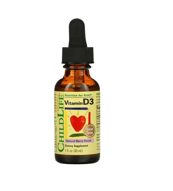 CHILDLIFE Essentials Vitamin D3, Natural Berry (30 ml / 1 fl. oz.)