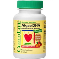 CHILDLIFE Algae DHA with Vitamin A & Lutein - DHA z alg + Witamina A + Luteina dla dzieci (60 kaps.)