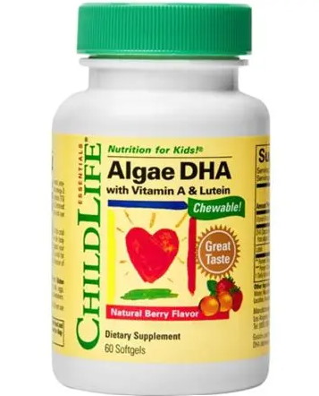 CHILDLIFE Algae DHA with Vitamin A & Lutein  (60 caps)