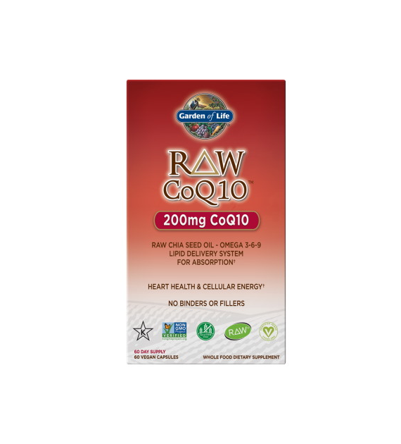 GARDEN OF LIFE RAW CoQ10 - Koenzym Q10 200 mg (60 kaps.)