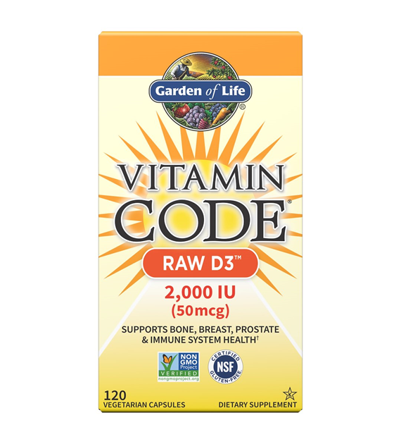 GARDEN OF LIFE Vitamin Code RAW D3 - Witamina D (120 kaps.)