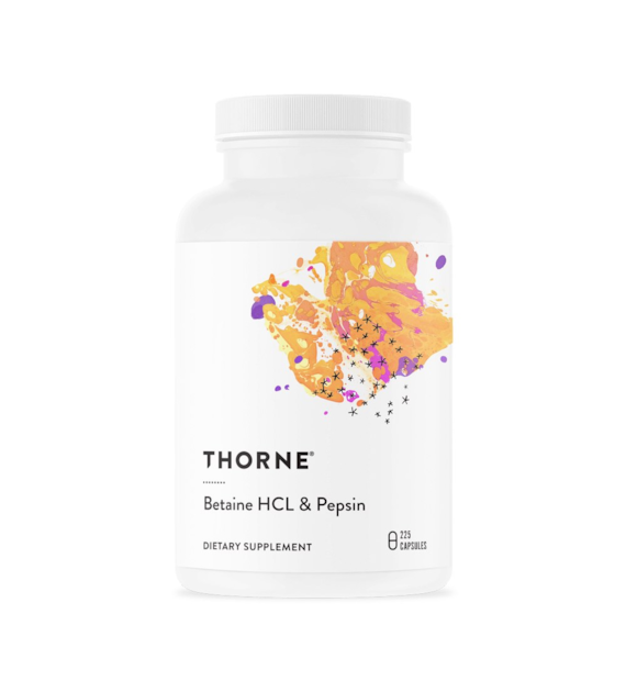 THORNE RESEARCH Betaine HCL & Pepsin (225 caps)