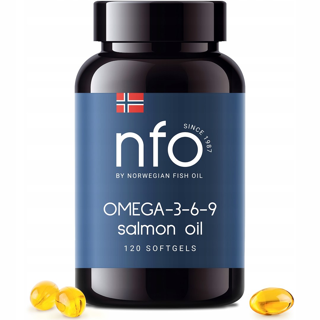NFO Omega-3-6-9 Salmon Oil - Olej z łososia (120 kaps. miękkich)