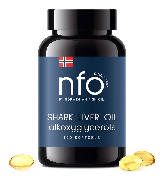 NFO Omega-3 Shark Liver Oil (120 caps)