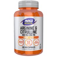 NOW FOODS Arginine & Citrulline (120 vcaps)