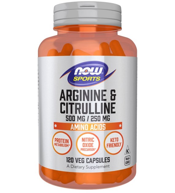 NOW FOODS Arginine & Citrulline (120 vcaps)