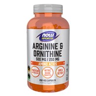 NOW FOODS Arginine 500 mg + Ornithine 250 mg (250 caps)