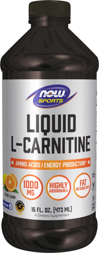 NOW FOODS L-Carnitine Liquid 1000 mg Citrus - L-Karnityna 1000 mg Smak Cytrusowy (473 ml)