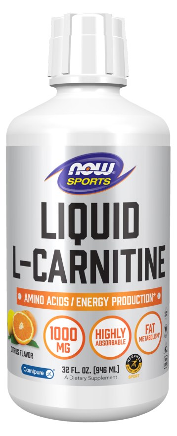 NOW FOODS L-Carnitine Liquid 1000 mg Citrus - L-Karnityna 1000 mg Smak Cytrusowy (946 ml)