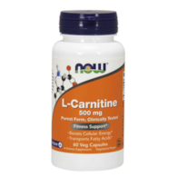 NOW FOODS Carnitine, 500 mg (60 vcaps)