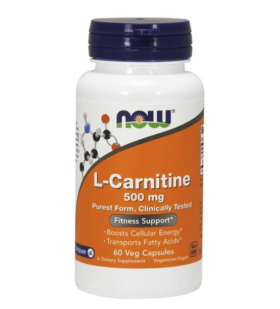 NOW FOODS Carnitine, 500 mg (60 vcaps)