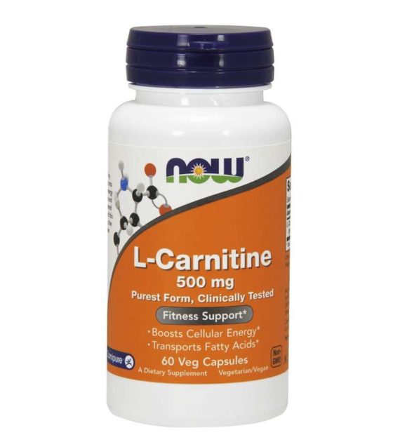 NOW FOODS Carnitine, 500 mg (60 vcaps)