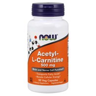 NOW FOODS Acetyl-L-Carnitine, 500 mg (50 vcaps)