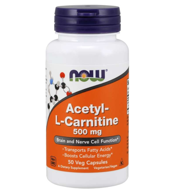 NOW FOODS Acetyl-L-Carnitine, 500 mg (50 vcaps)