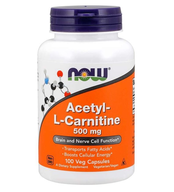 NOW FOODS Acetyl-L-Carnitine, 500 mg (100 vcaps)
