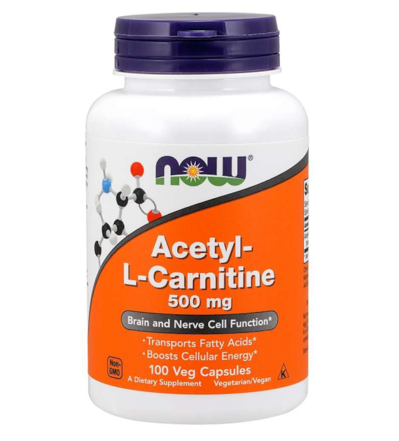 NOW FOODS Acetyl-L-Carnitine, 500 mg (100 vcaps)