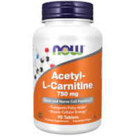 NOW FOODS Acetylo-l-karnityna 750 mg (90 tabl.)