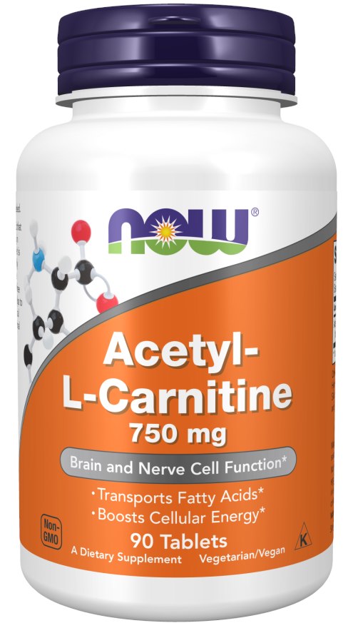 NOW FOODS Acetyl-L-Carnitine, 750 mg (90 tabs)