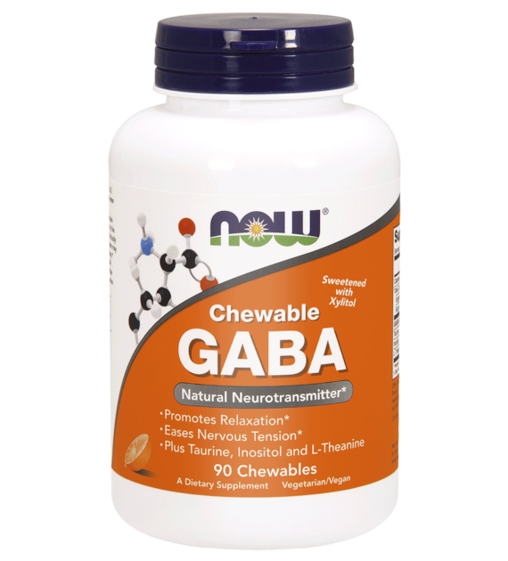 NOW FOODS Chewable GABA  - do ssania (90 tabl.)
